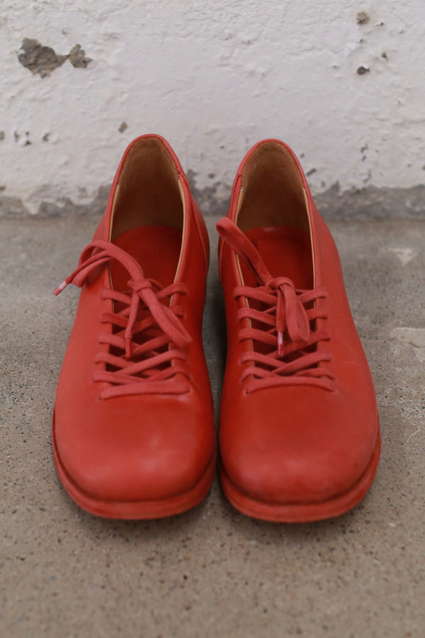 m.a+ Maurizio amadei lace-up ballet flats Italian craftsman MA-SW511 CU1,0-CORAL RED